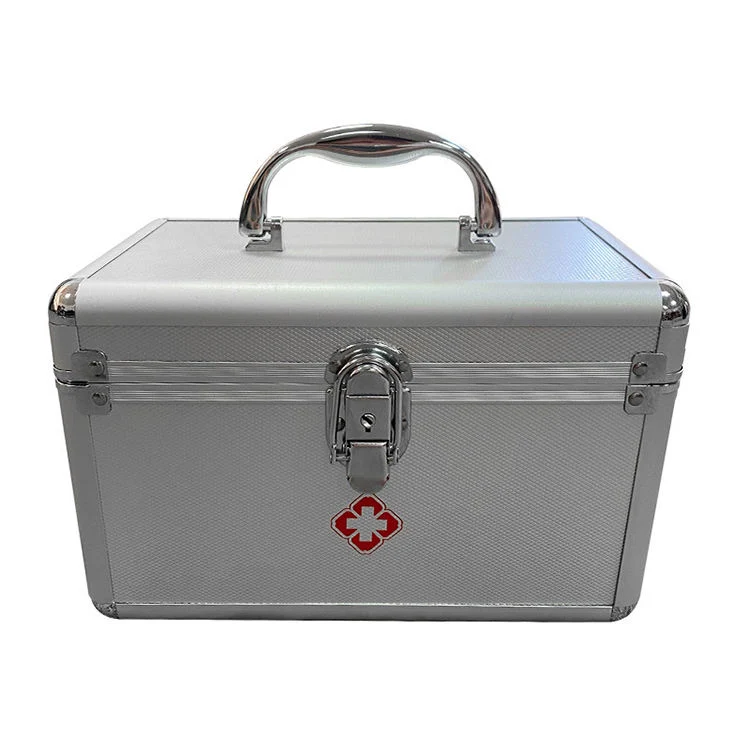 Suppliers Convenient Portable Aluminum First Aid Bags and Boxes First-Aid Kit Case with Whole Medical Tools for Home Office