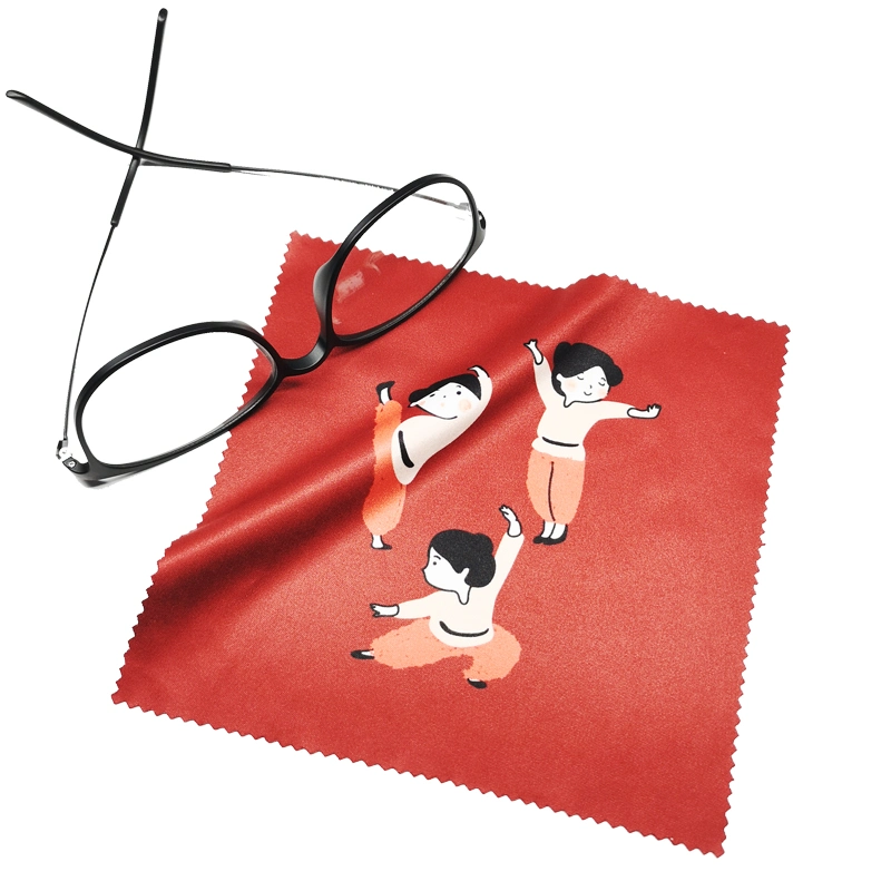 Personalized Digital Printed OPP Packing Microfiber Glasses Cleaning Cloth