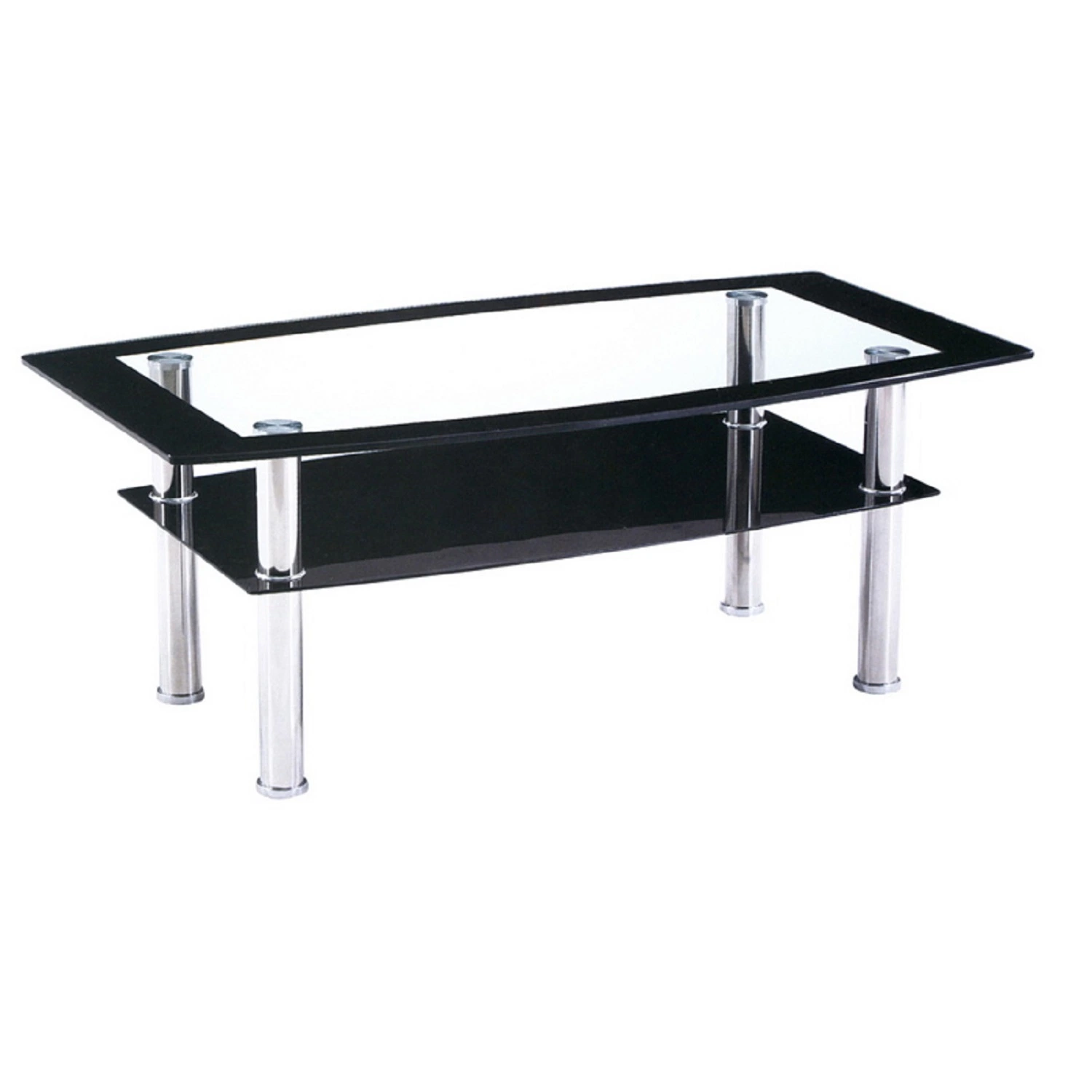 Tempered-Glass Three Shelves TV Stand