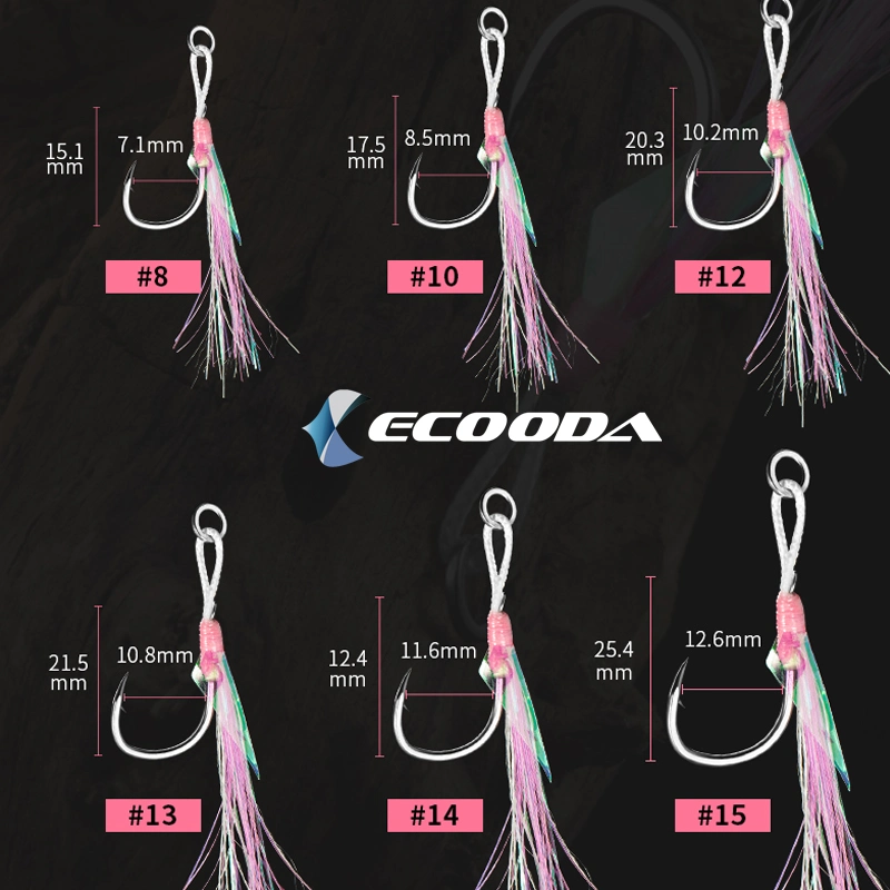 Ecooda Pink Style Sea Fishing Light Jigging Hook on Sale