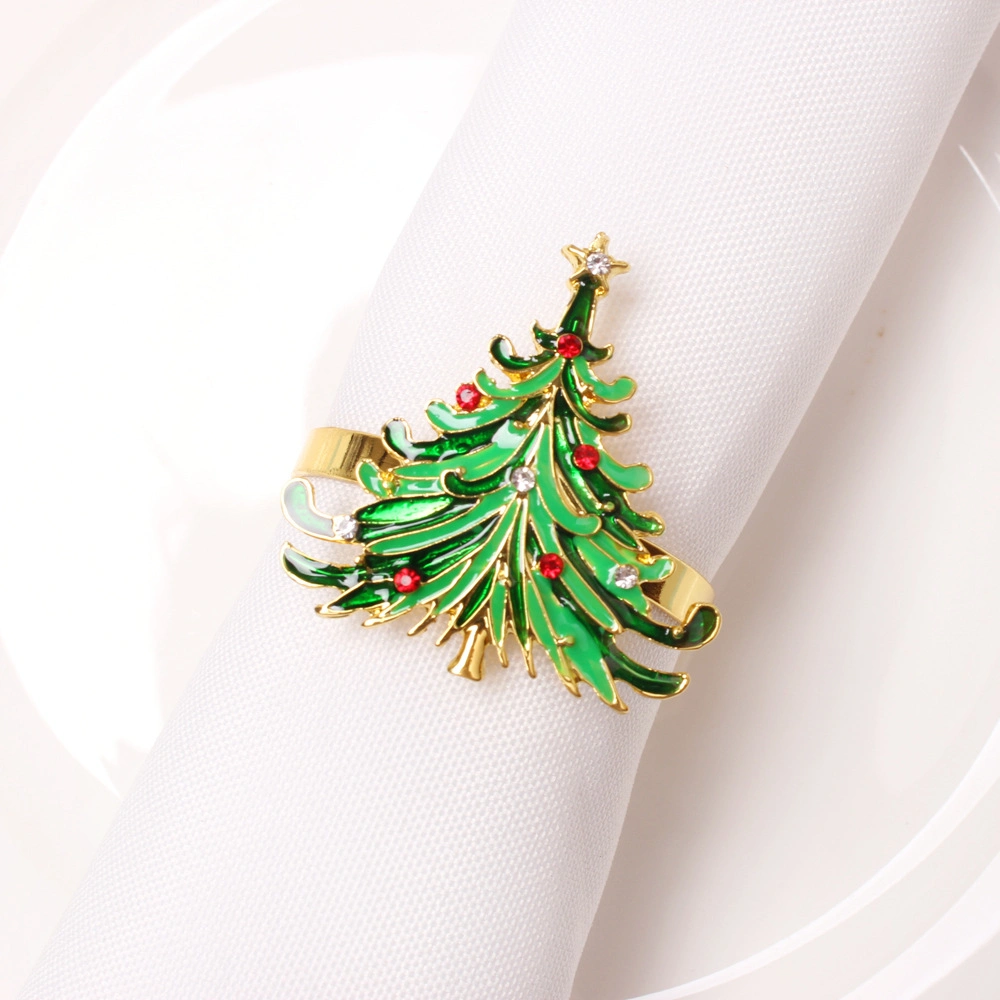 Holiday Christmas Table Decoration Christmas Tree Design Napkin Ring Holiday Decoration