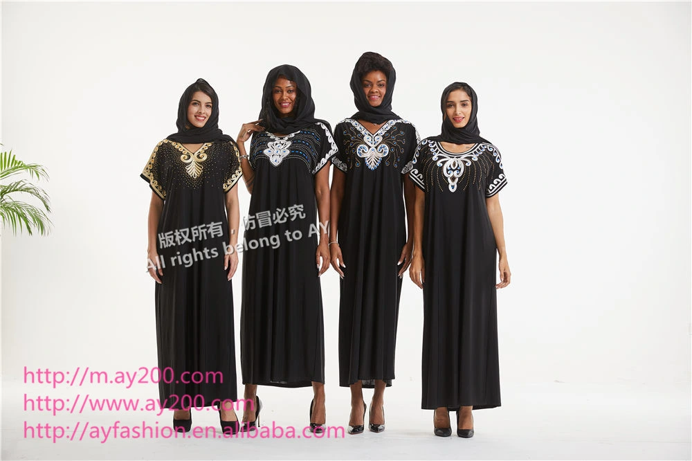 Popular Summer High Ice Silk African Muslim Long Abaya