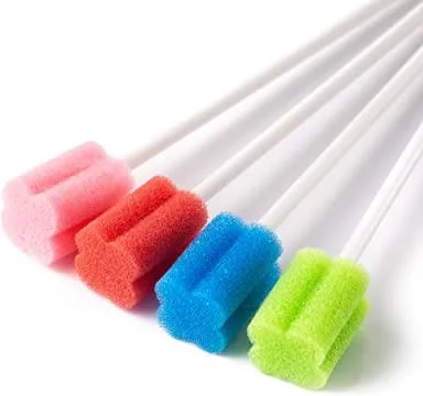 Medical Dental Use Disposable Disinfection Oral Clearing Sponge Stick Swab Toothbrush