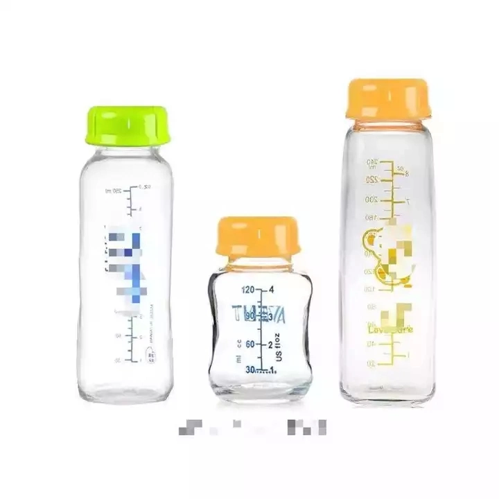 120ml 150ml 180ml 240ml Clear Baby Feeding Milk Bottle Glass Baby Bottle