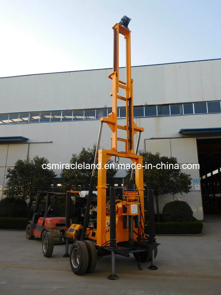 Cummins Engine Trailer Mounted Hydraulic Geotechnical Engineering Investigation Core Drilling Rig (YZJ-300YY)