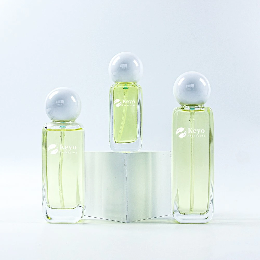 Frosted Clear Glass Jar Cosmetic Container Glass Pump Bottles for Face Cream Foundation