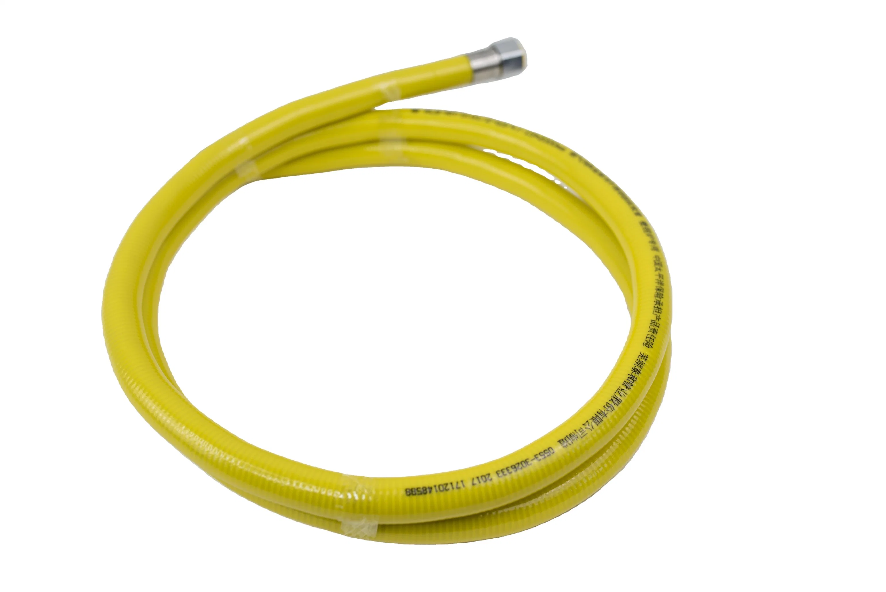 High Pressure Flexible Stainless Steel Natural Gas Pipe with Yellow PVC Coated