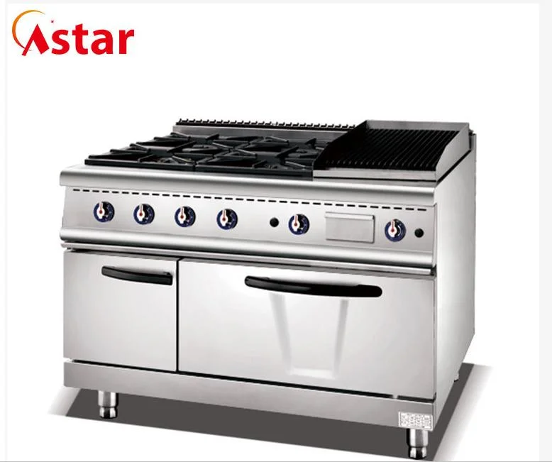 Astar Popular 4 Burner Gas Range Stove Gas Cooker with Oven Big Size