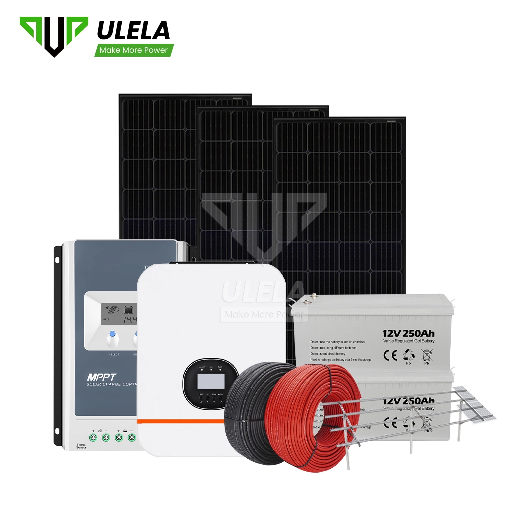 Ulela 10KW híbrido de sistemas de energía solar Fabricación ODM Custom off Red mejor Kits Solar China PV sistema de seguimiento 800W