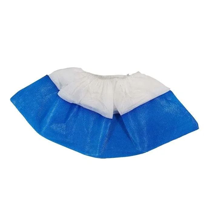 PP+CPE imperméable respirante élastique anti-poussière Poignée antiglisse Surchaussure Shoecover médical protecteur du caisson de nettoyage