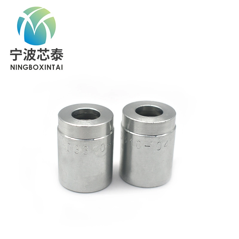 Carbon Steel Zinc Plating 03310 Crimping Hydraulic Ferrule Hose Ferrule Fittings