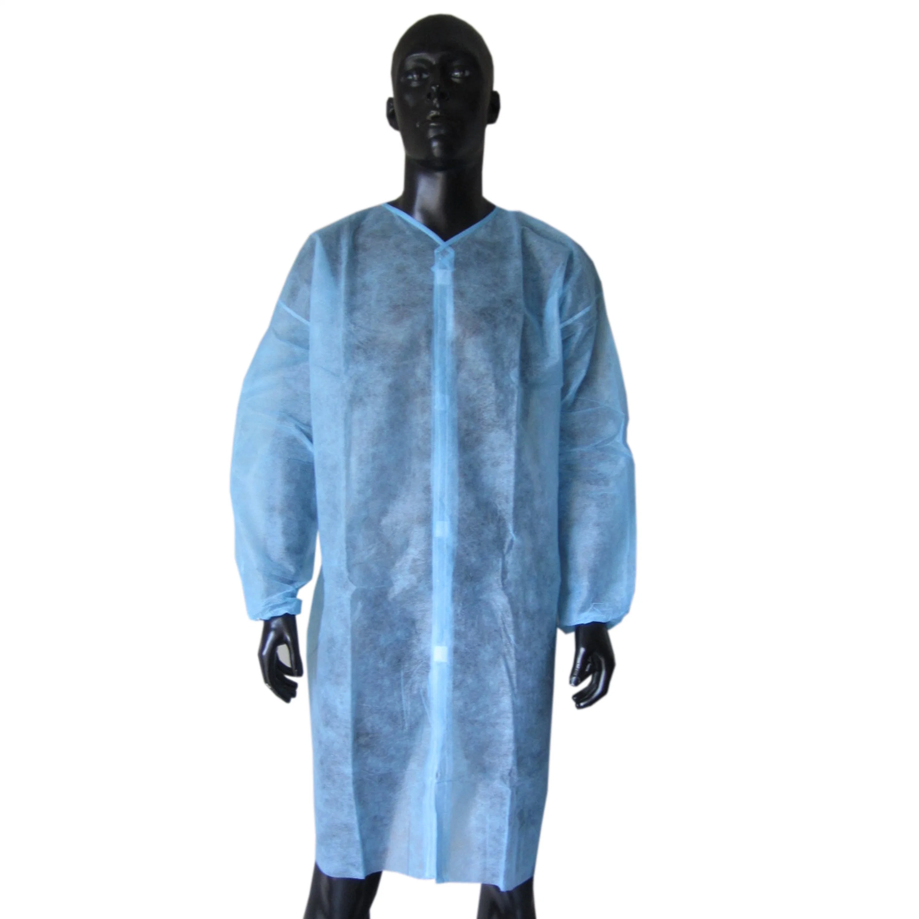 Other Medical Consumables Non Woven Disposable Hospital Visitor Coat Lab Coat