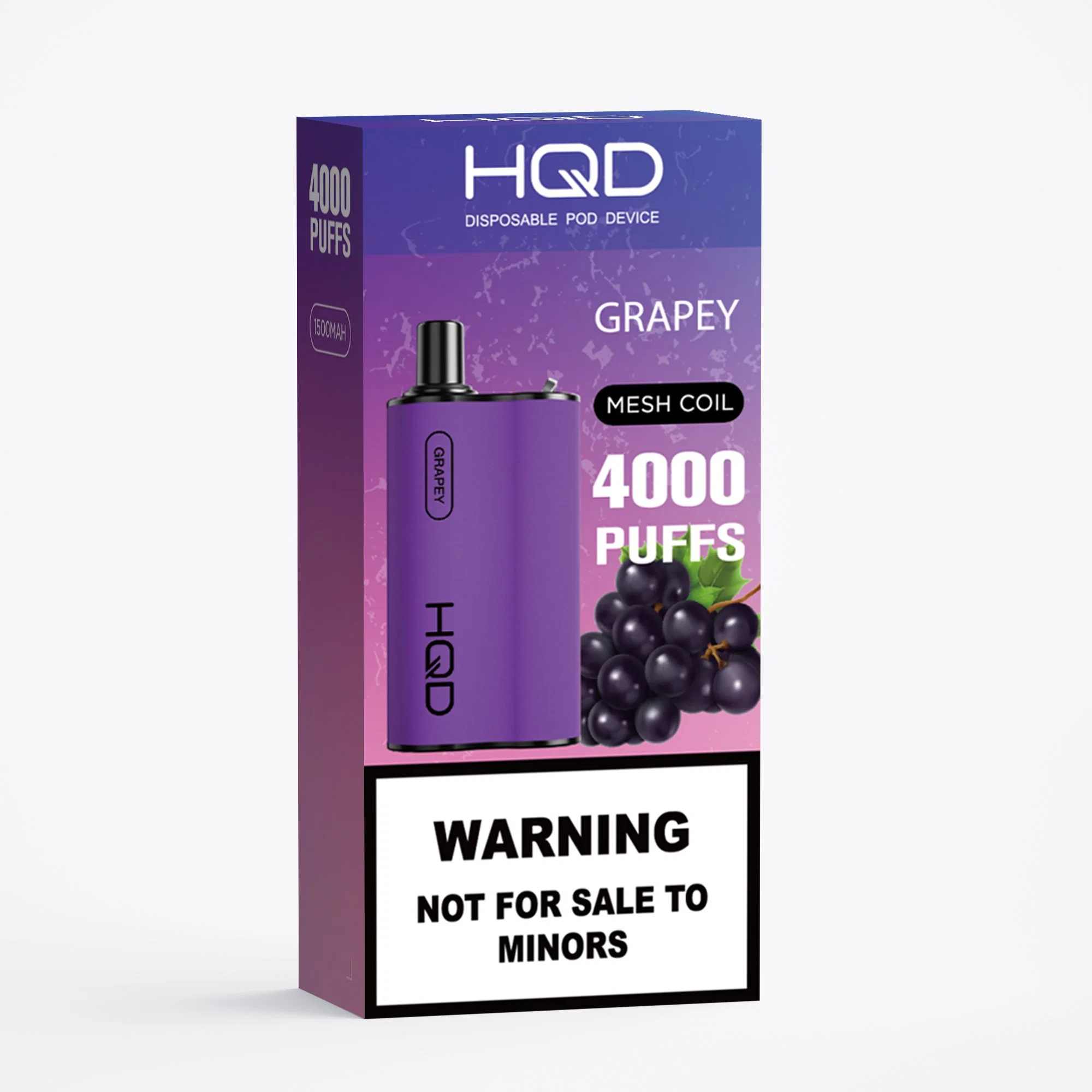 Hqd Box 4000puffs Grape Flavor Wholesale/Supplier Disposable/Chargeable Vape Pen E Cigarette