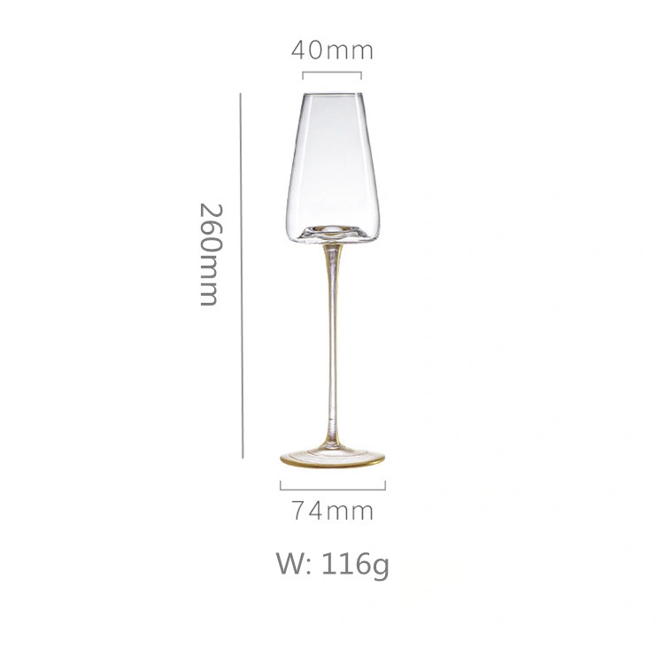 Wholesale/Supplier Luxury 550ml 18.5oz Custom Crystal Champagne Glasses Lead Free Crystal Glass Burgundy Goblet Wedding Wine Glass for Drinking