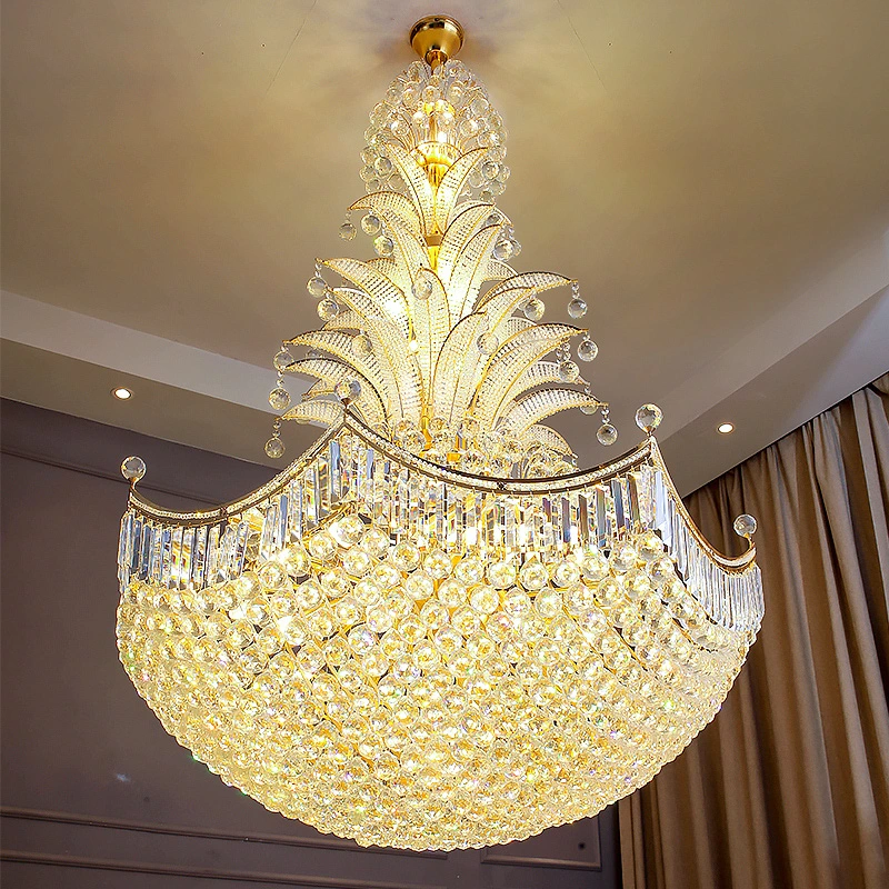 Hot Selling Luxury Decorative Fixtures Restaurant Palace Hotel Crystal Chandelier Lighting