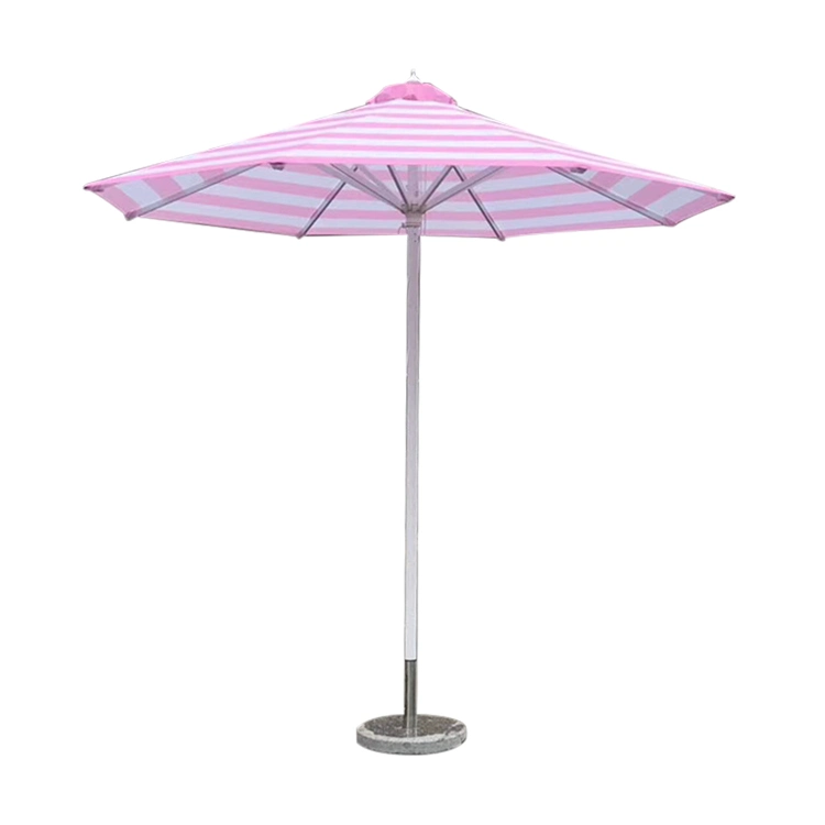 9'ft Garden Parasol Swimming Pool Wooden Beach Umbrella with UV Protection