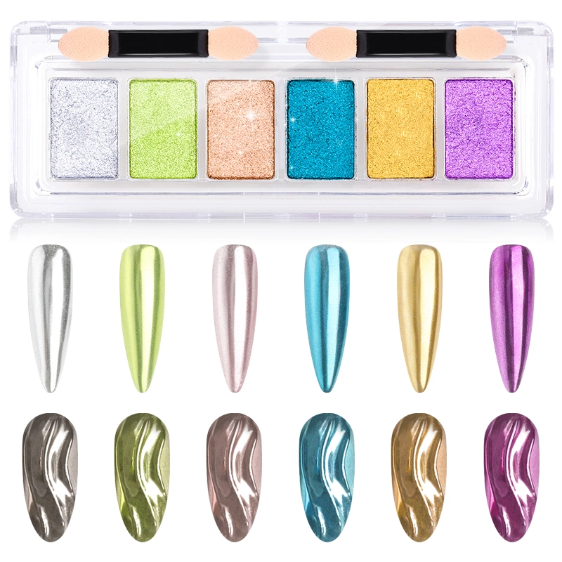 Nail Art Gel con muestras gratuitas uñas acrílicas suministros decoración Pigmento brillante cromo Magic clavo de polvo espejo