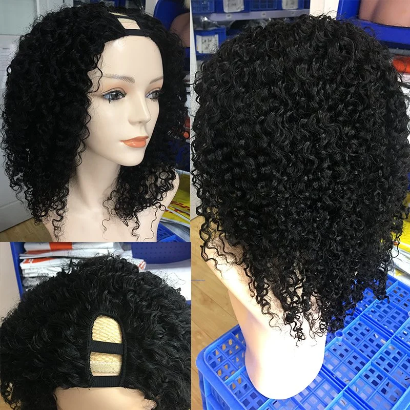 Afro Kinky Curly U Part Wig Human Hair Wigs Brazilian Virgin V Upart Wig Kinky Coily Human Hair for Black Woman