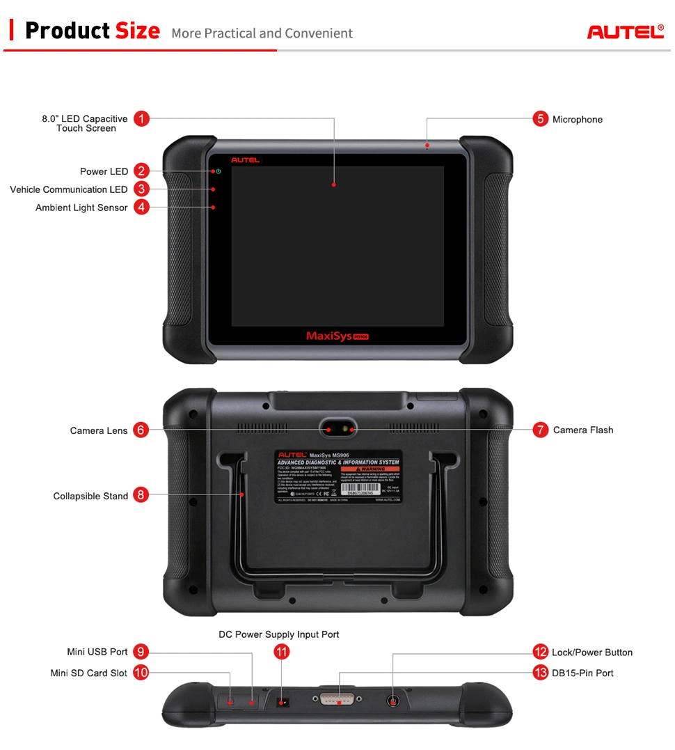 Сканер Odb Autel 9062 диагностического прибора Autel Maxisys Ms906 автомобиля диагностический сканер с мини-принтера