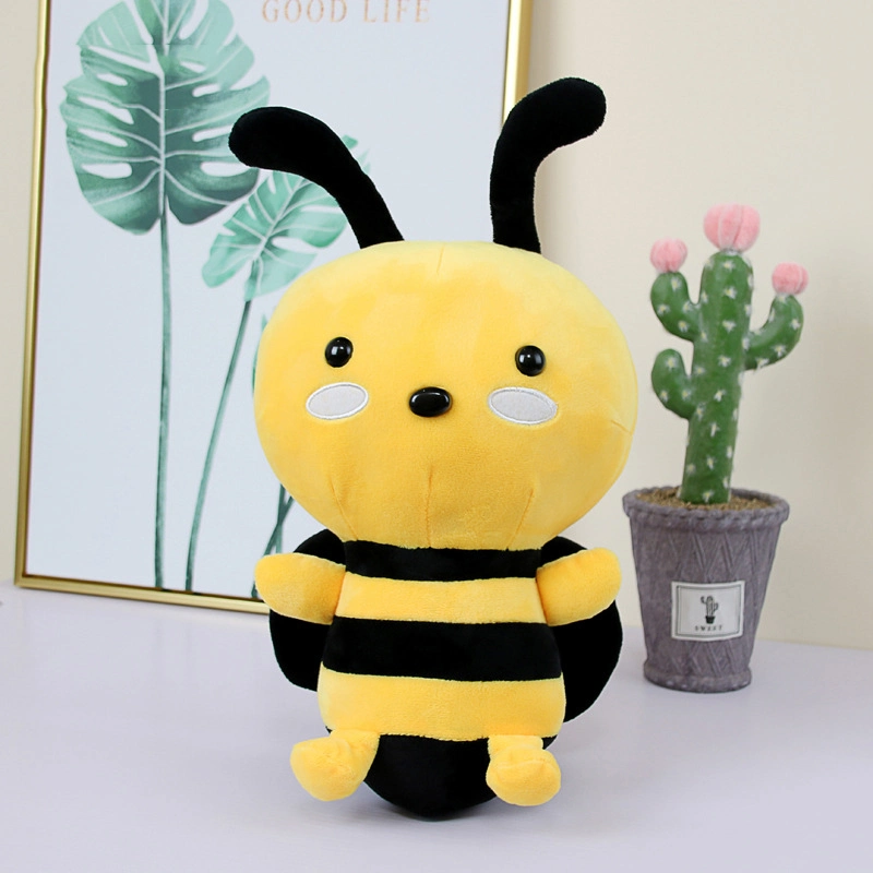 Cute Cartoon Yellow Bee Plush Toy 45cm Hardworking Yellow Bee Plush with Sleep Story Toy Soft Stuffed Plush Gifts for Children