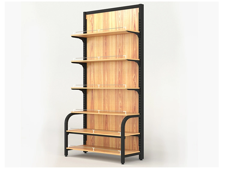 Dragonshelf Double Side Wooden Display Rack System Used in Shops and Supermarket