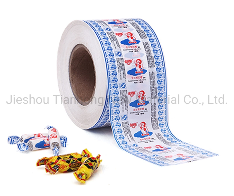 Embalaje de productos de confitería de cera de torsión de papel impreso Candy Wrapper Rollo de papel de embalaje de papel Rollo Papel plastificado para golosinas Chicles Embalaje Embalaje papel