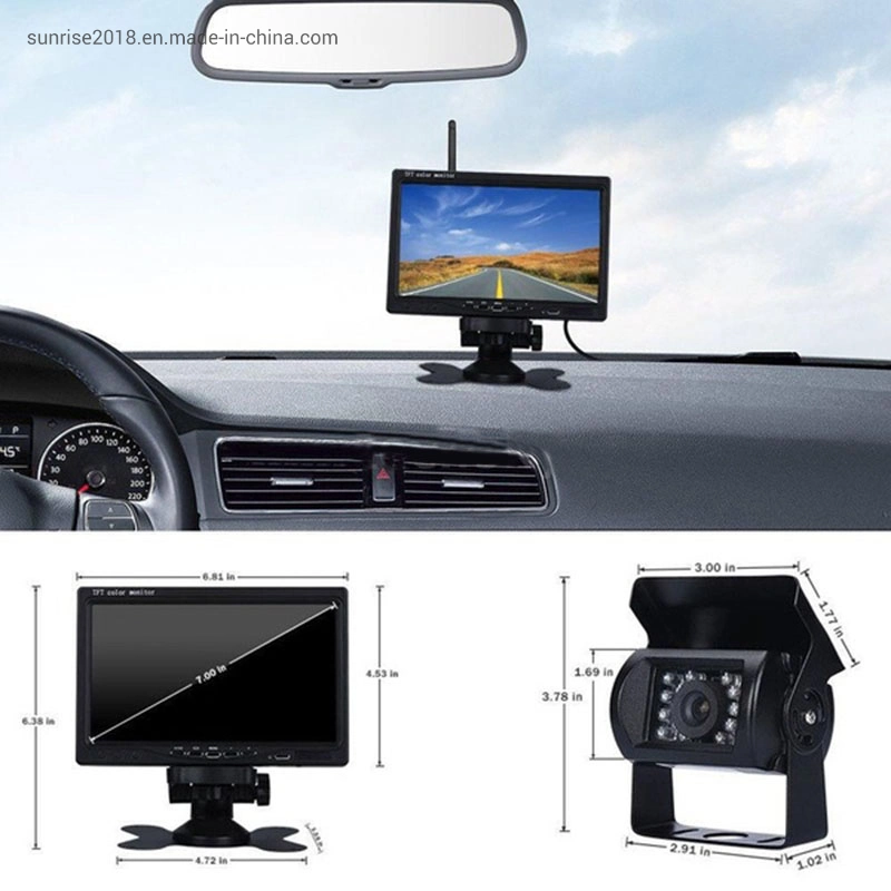 1080p de alta calidad digital de infrarrojos coche Cámara Inalámbrica con monitor