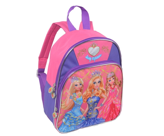 New Cartoon Princess Characters Contrast Color Kids School Backpack Book Bag