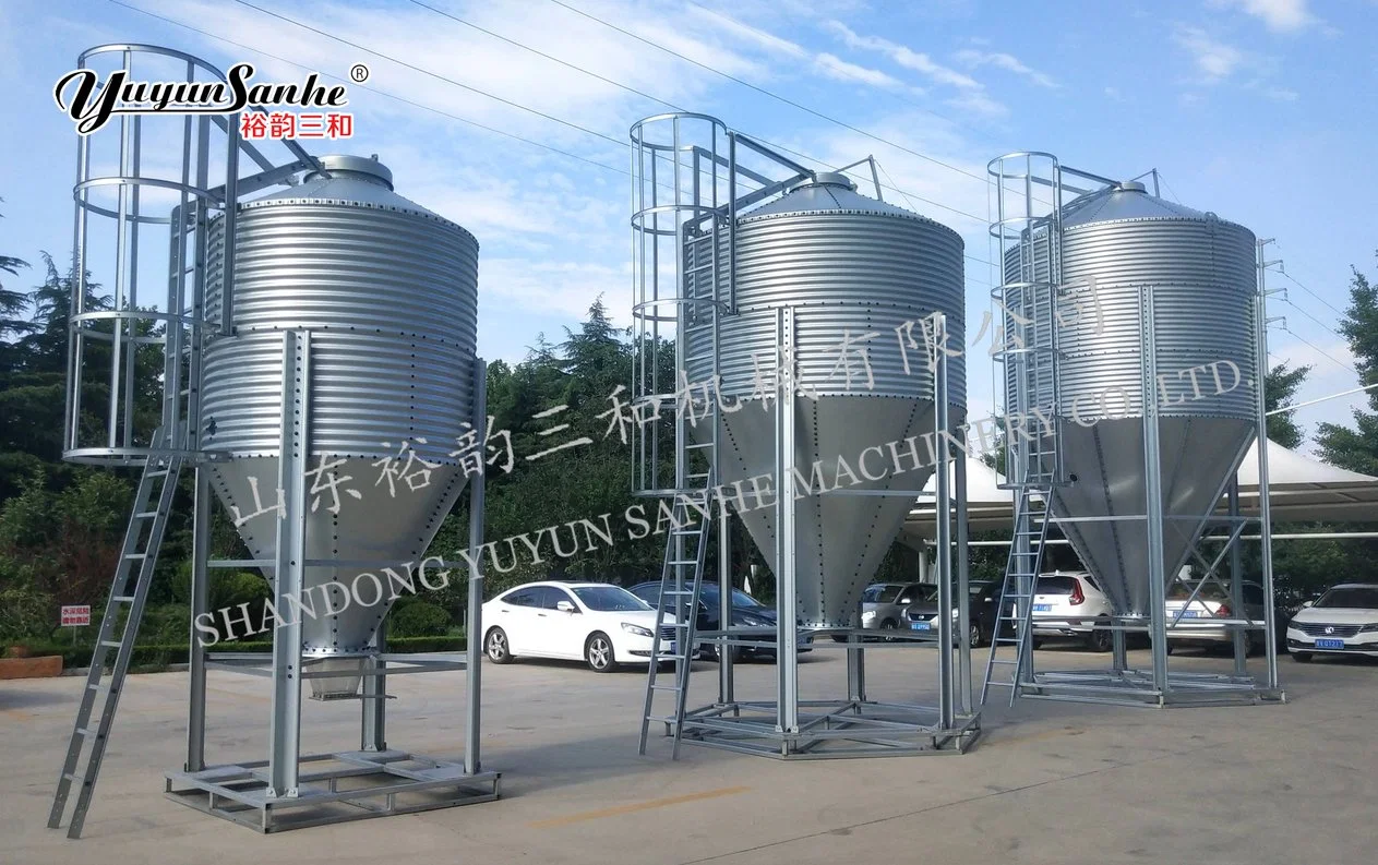 Grain Silo Galvanized Steel Feed Silo for Poultry Farm/Broiler Farm/Swine Farm