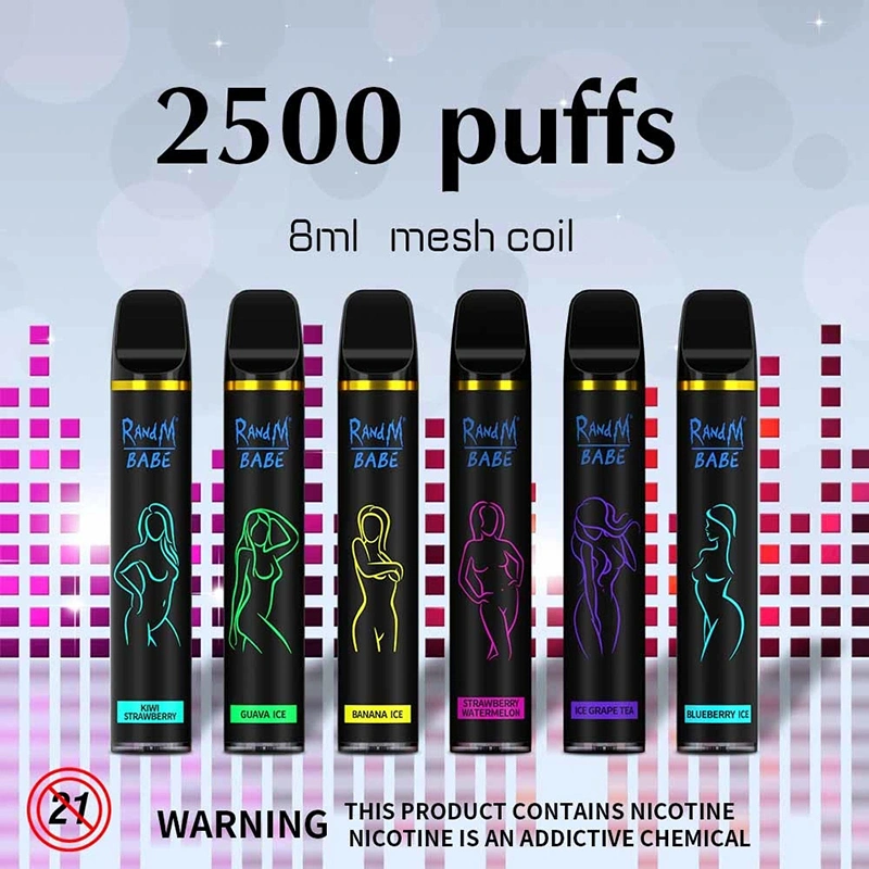 Hot Selling Original Device Randm Babe 2500 Puffs Disposable Vape Pen Mesh Coil 8ml Pod 2500 Puffs E-Cigarette