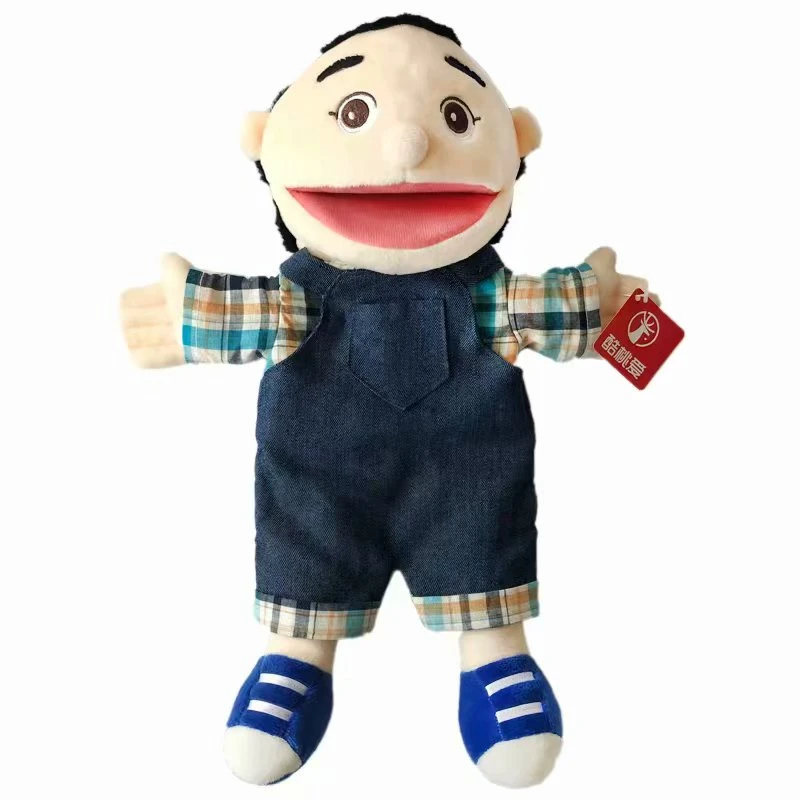 2022 Hot Sale Plush Family Member Boy Hand Puppet Stuffed Human Puppet Role Play Baby Plush Boy Hand Puppet