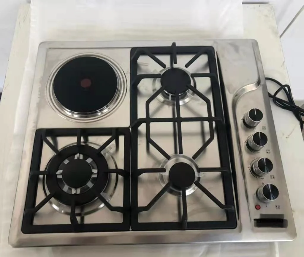 Uruguay / South America Kitchen Appliances Built-in One Heating Plates+Three Gas Burner Easy to Clean High Power