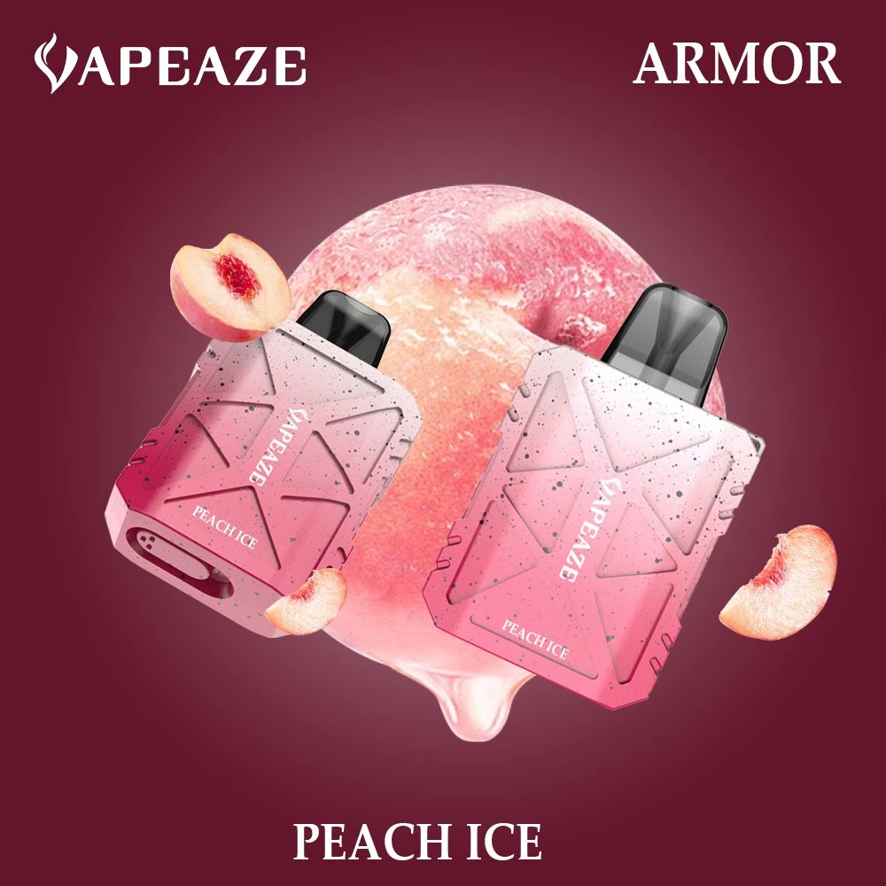 2023 وصول جملة جديدة أنا أتدخن Vapeaze Armor 600 Puff OEM 1.2 أوم ملف شبكي 600 Puff 2% 20 ملغ نيكوتين ملحي 2 مل عبوة فاب قابلة للتصرف جهاز سجائر إلكترونية جملة أنا أتدخن