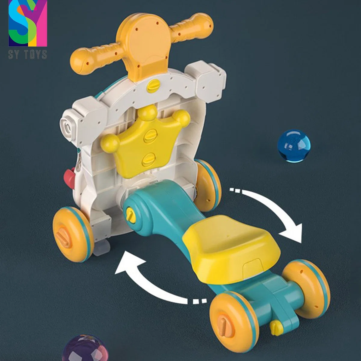 Sy Toys Wholesale/Supplier Wholeasle Factory Direct Sales Baby Stroller Multifunction Plastic Pushing Toy Sit to Stand Toys Activity Baby Walker Kids Toy