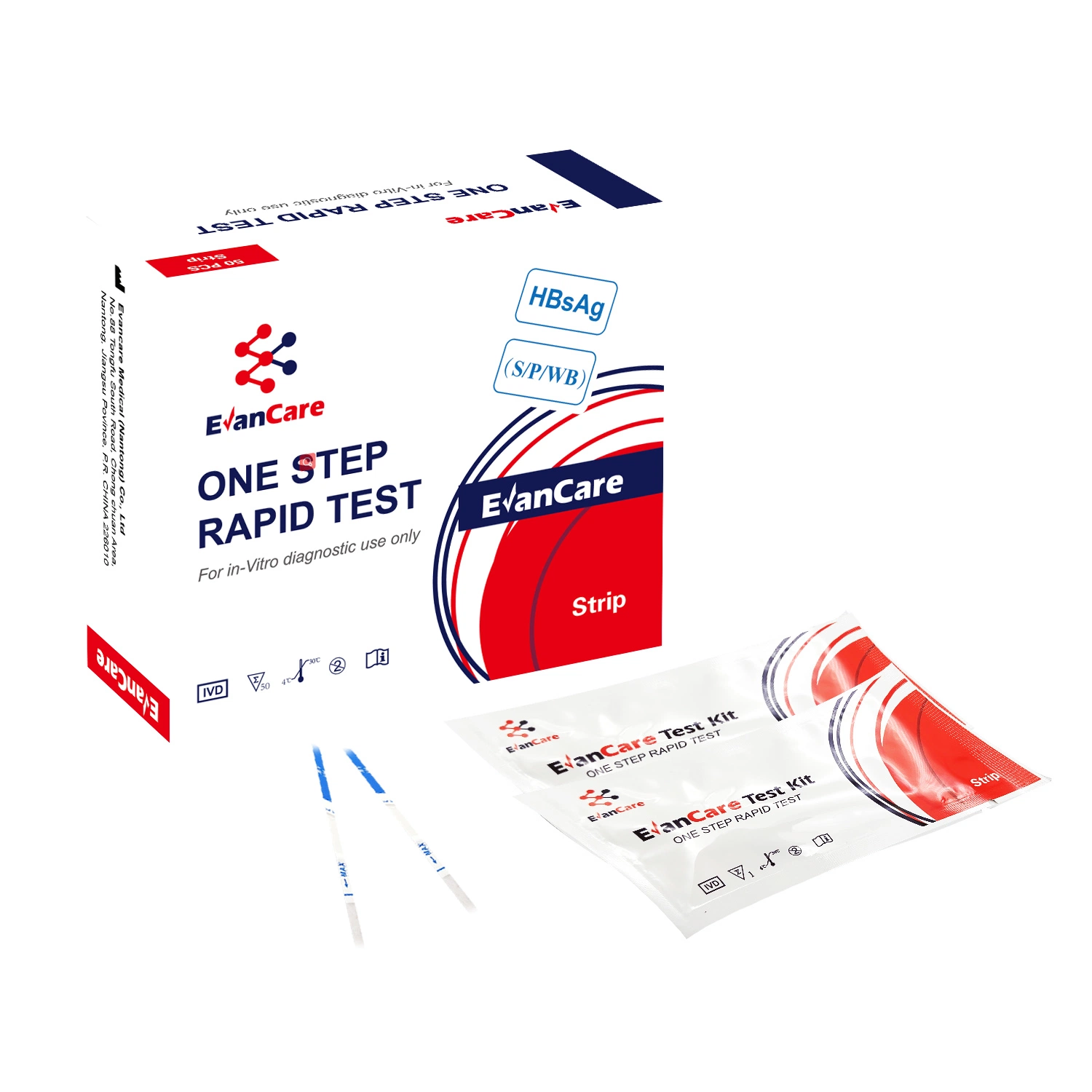 One Step Home Use Hbsag Rapid Test Kit Colloidal Gold Strips Cassette and Uncut Factory Supply