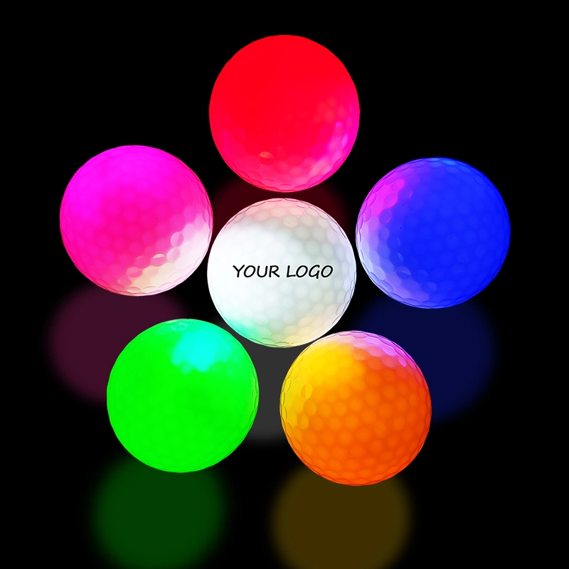Crecer en la noche oscura de Rebote alto LED personalizados bolas pelotas de golf