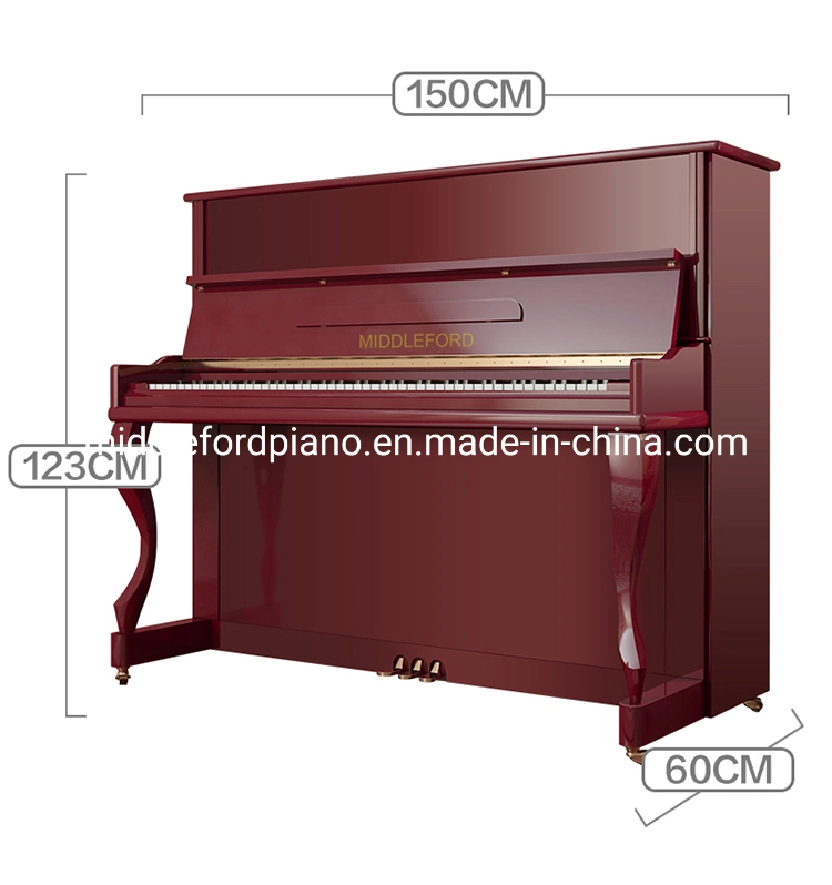 123cm de curvatura de las piernas Claret-Red Acoustic piano vertical