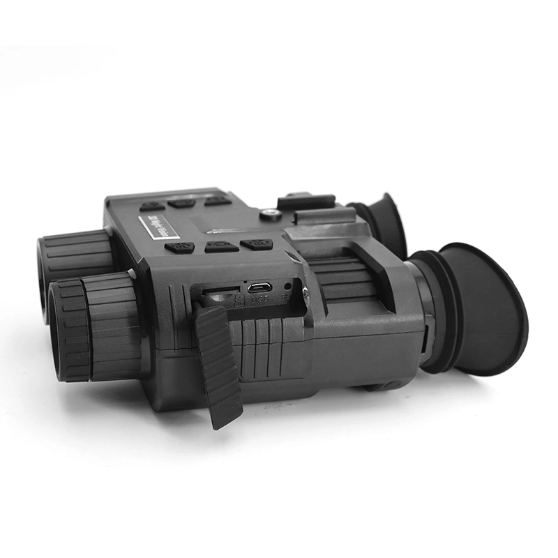 مناظير ثنائية Nv8000 3D Night Vision لليلة بالأشعة تحت الحمراء المُثبَّتة بالخوذة نظارات الرؤية HD محمولة يد بدون حمال تكتيكي قابلة لإعادة الشحن