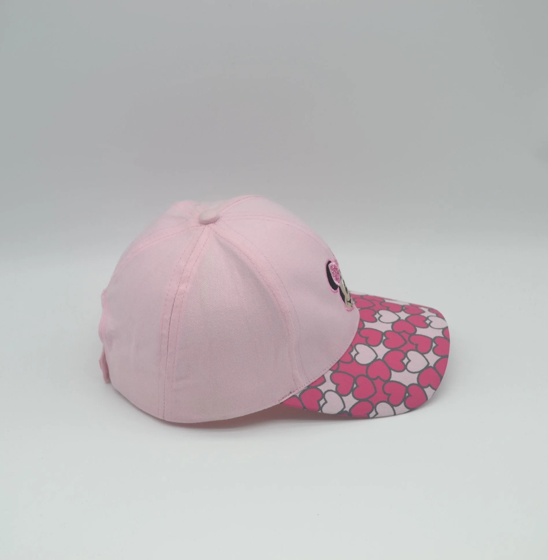Rato de bonés Fashion Pink, 100% algodão Mickey Style Minnie Girls, bonés de basebol para exteriores