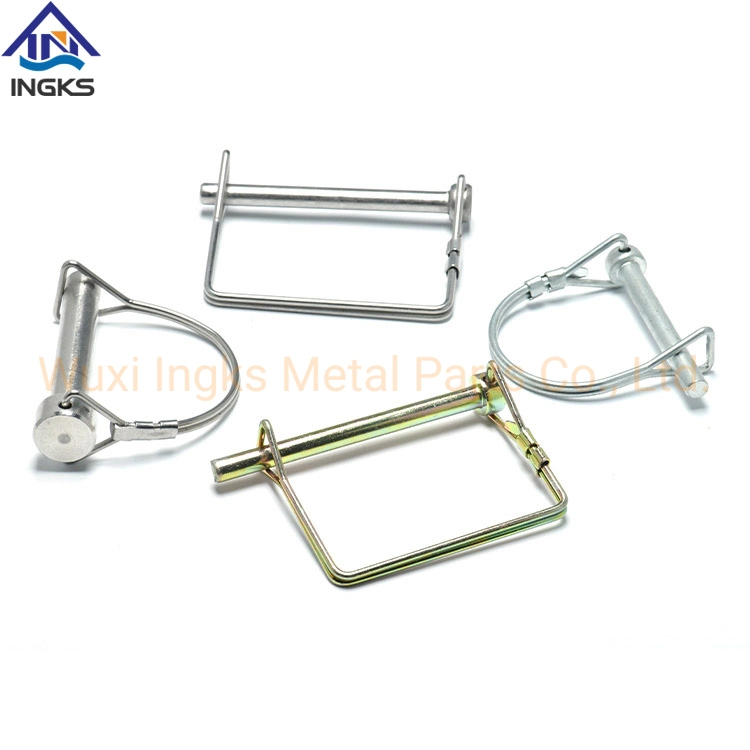 Customized Standard Carbon Steel with Yellow Black White Zinc Plated Double Wire Square D Type Safety Lock Lynch Pin