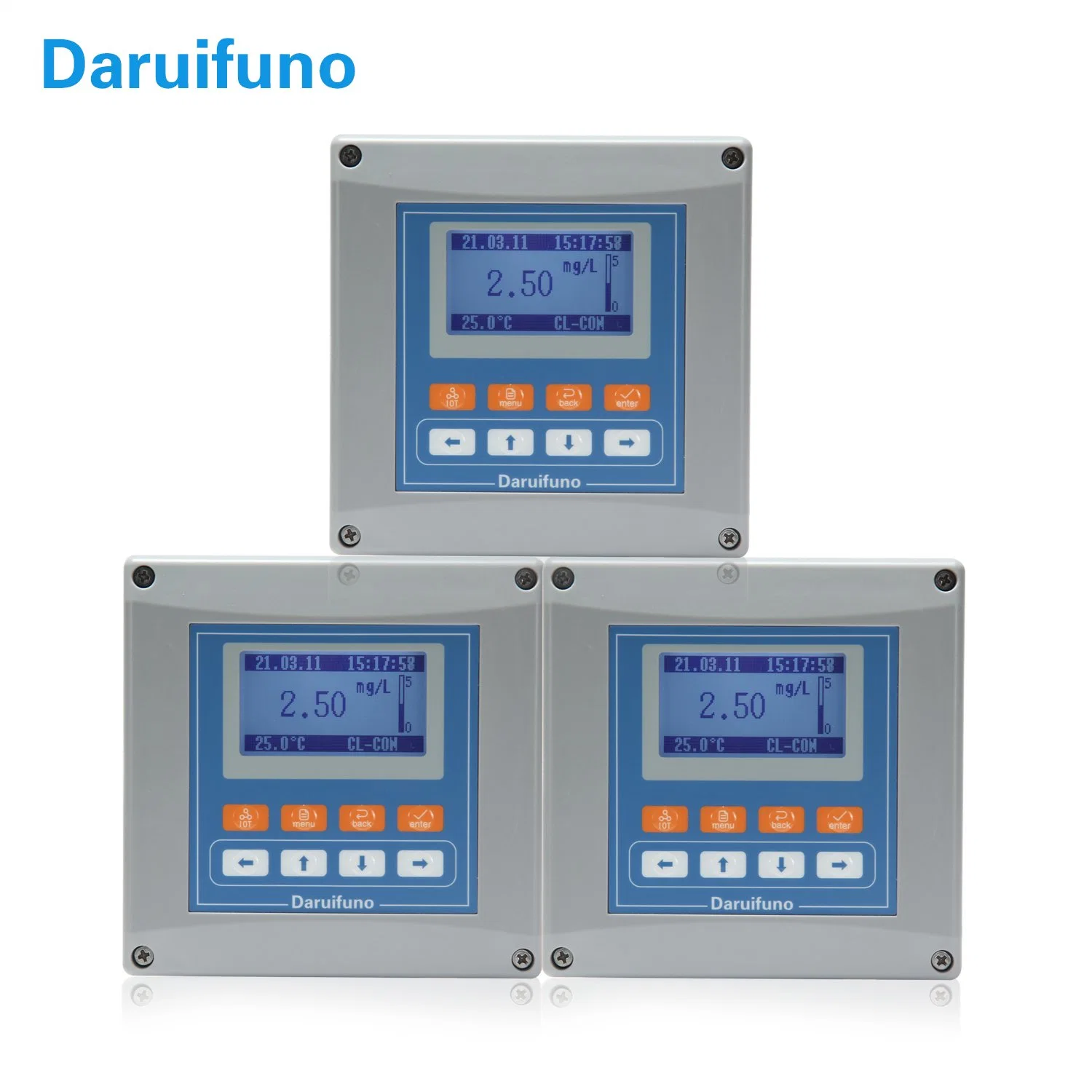 Dispositivo de compensación de temperatura pH Medidor de cloro residual libre transmisor con sonda