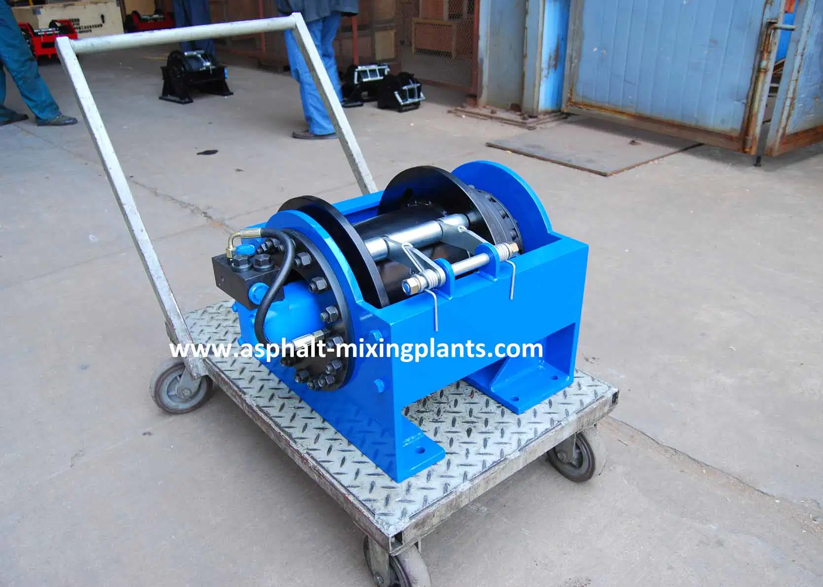 Power Source Hydraulic 10 Ton Hydraulic Winch for Boat Application with Support