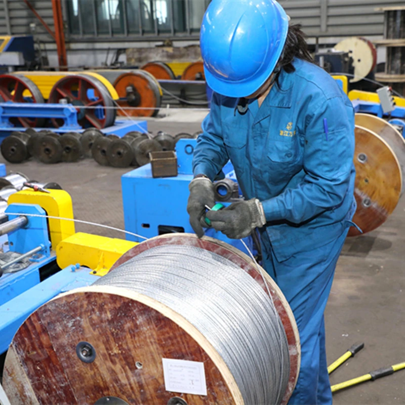 7/2.64mm trempé à chaud Brin de fil en acier galvanisé, de rester sur le fil et fil de masse, Guy fil (usine)