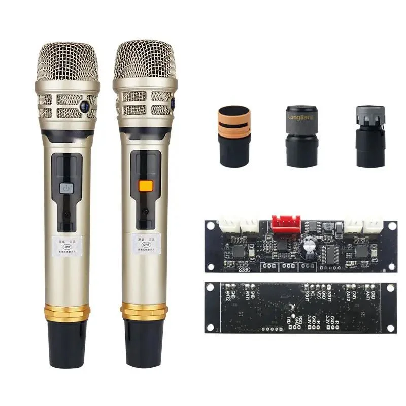 Professional Karaoke Dual Channel Handheld Wireless UHF Microphone