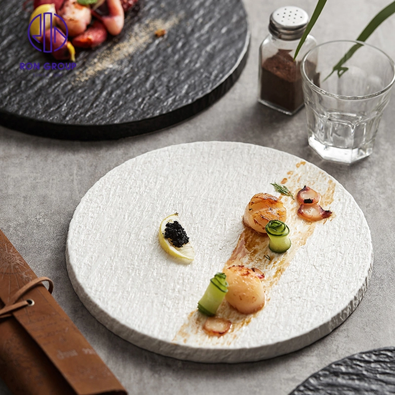 Hot Sales Suitable for Restaurant and Hotel The Ceramic Dinnerware Tableware Round Thick Flat Plate