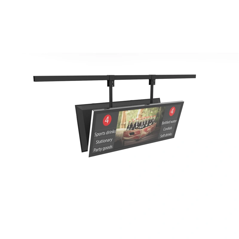 Ceiling Mounted Double Face Stretched Bar LCD Display