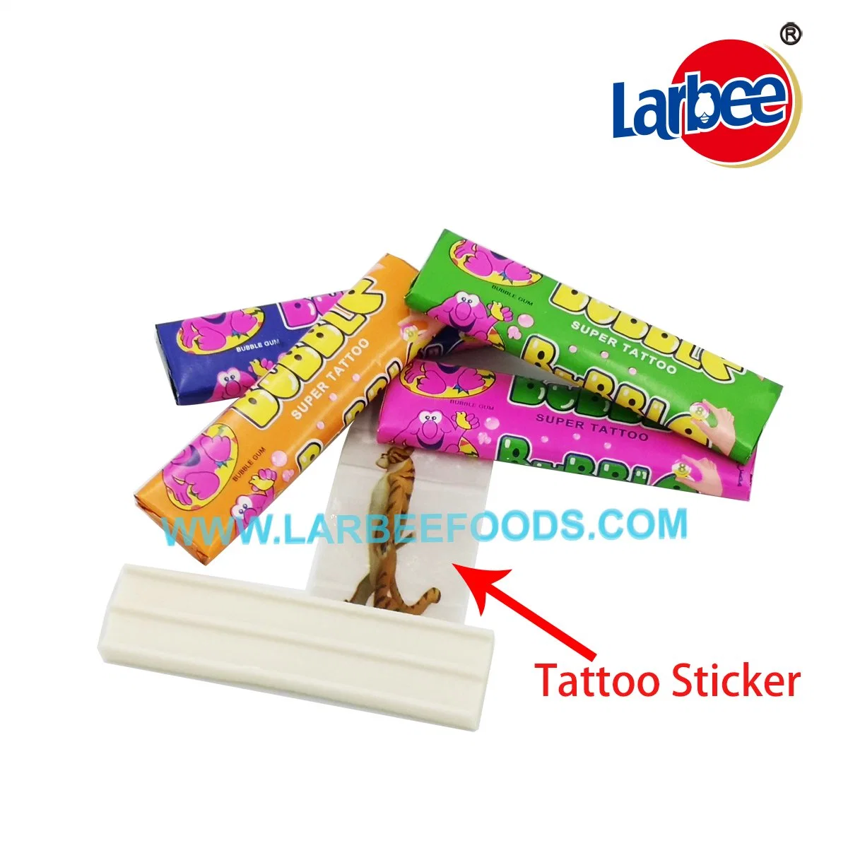 Kauen Tattoo Bubble Gum in Glas mit Halal Zertifikat