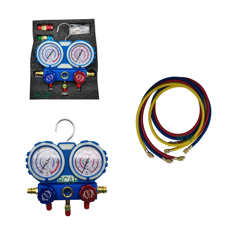 AC Repair Kit R134 Manifold Guage Toolbox with 1.5m Hose