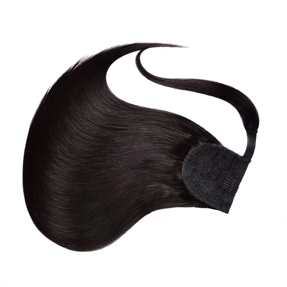 Mayorista Invisible ponytail Straight Hair Extensions 100% Vietnamita Human Hair Real Weft con el precio más bajo de la fábrica