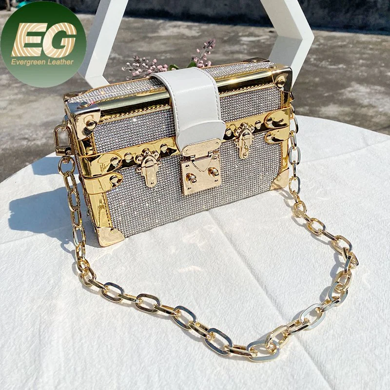 Sh2329 Petite Malle Crossbody Customized Crystal Clutch Luxury Lady Designer Women Handbag Custom Shoulder Bags Diamond Mini Square Small Chain Box Purse Bag